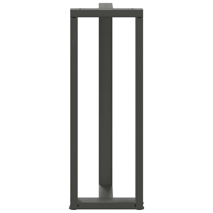 barbordsben T-formet 2 stk. antracit 40x35x(110-111) cm stål
