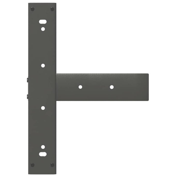 barbordsben T-formet 2 stk. antracit 40x35x(110-111) cm stål