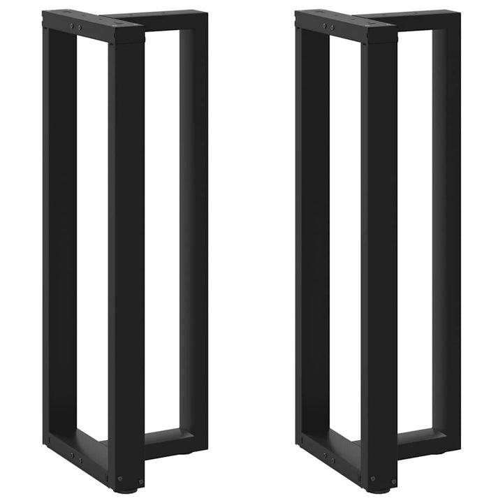 barbordsben T-formet 2 stk. sort 50x35x(110-111) cm stål