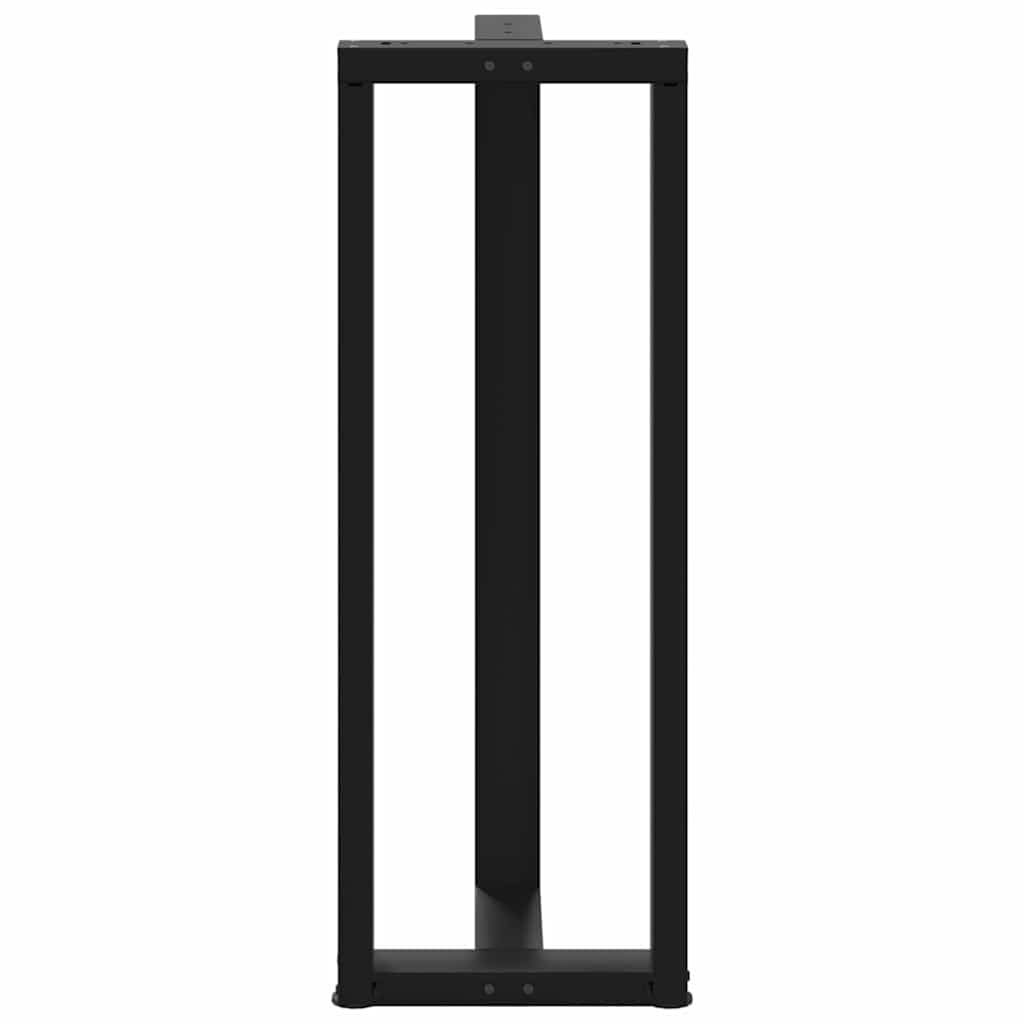 barbordsben T-formet 2 stk. sort 50x35x(110-111) cm stål