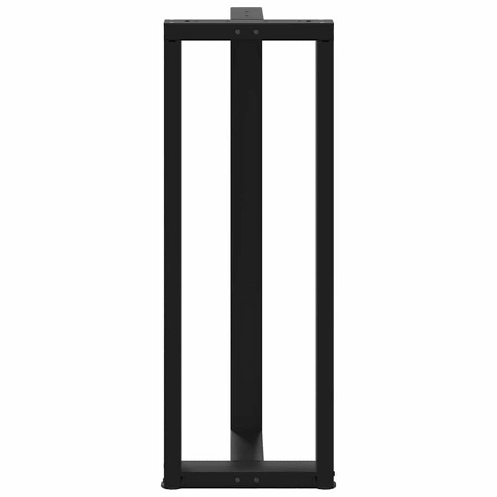 barbordsben T-formet 2 stk. sort 50x35x(110-111) cm stål