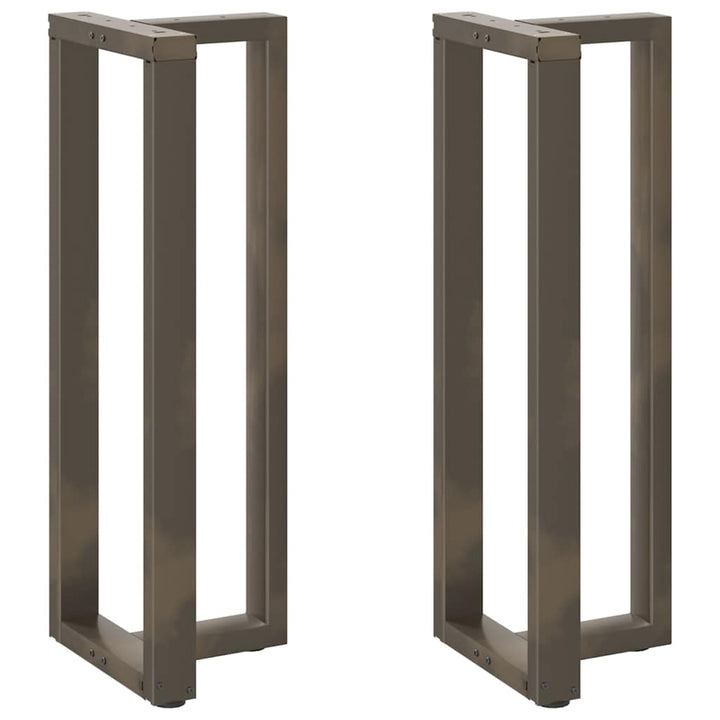 barbordsben T-formet 2 stk. sort 50x35x(110-111) cm stål