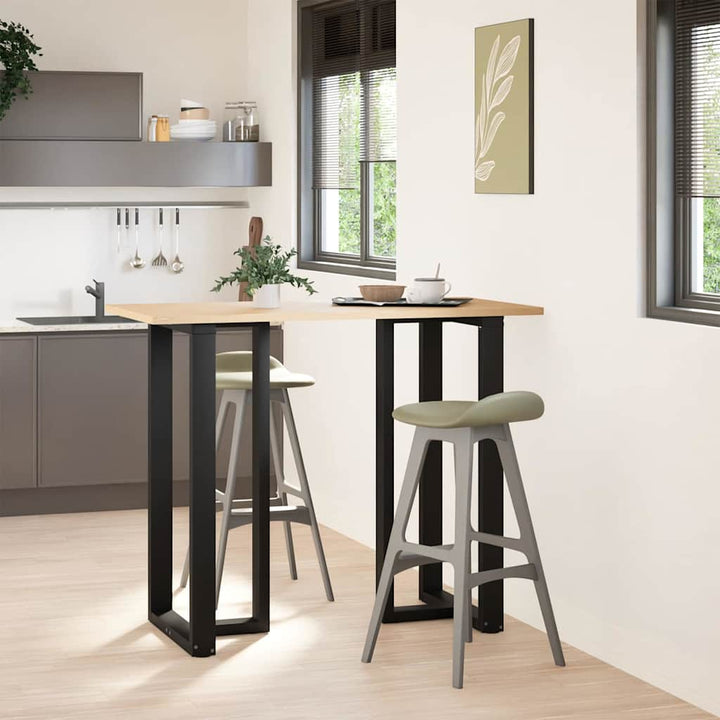barbordsben T-formet 2 stk. sort 60x35x(110-111) cm stål