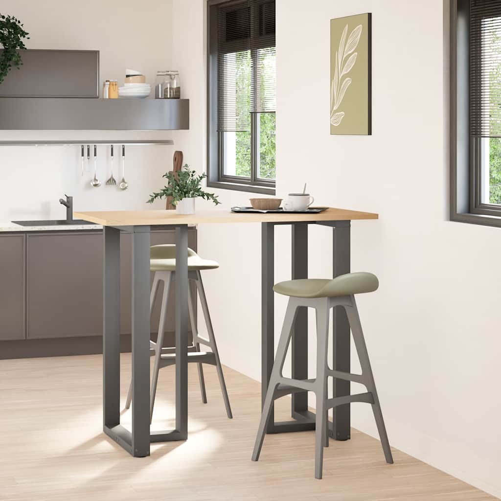 barbordsben T-formet 2 stk. antracit 60x35x(110-111) cm stål