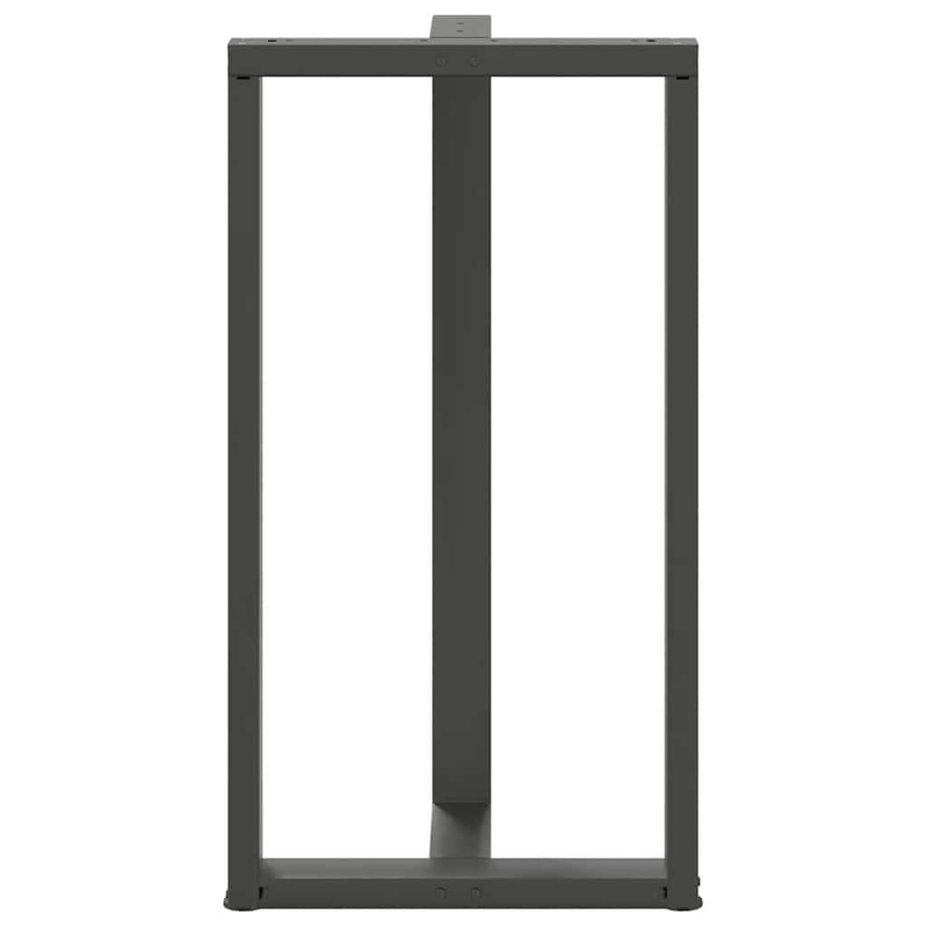barbordsben T-formet 2 stk. antracit 60x35x(110-111) cm stål