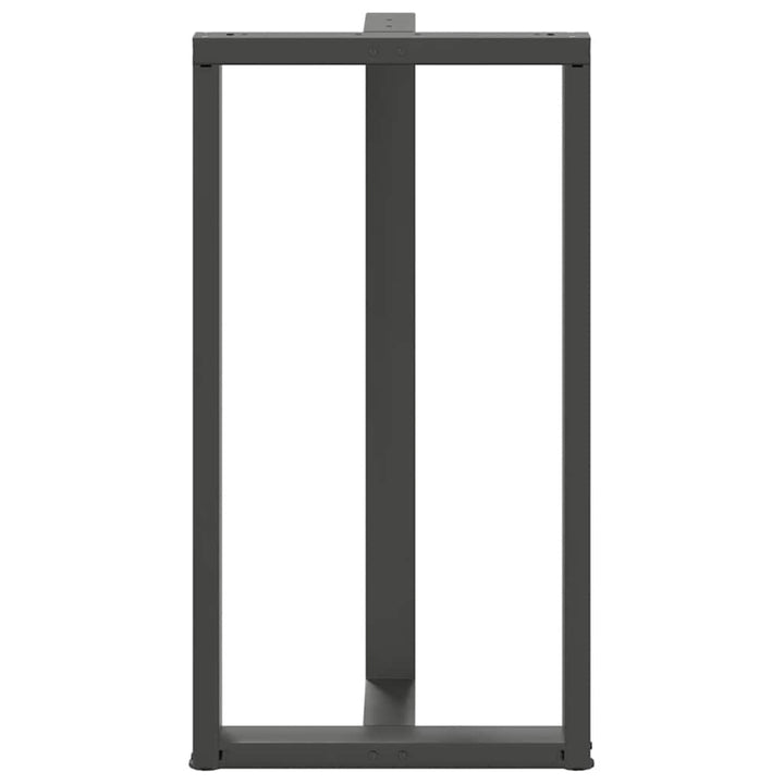 barbordsben T-formet 2 stk. antracit 60x35x(110-111) cm stål