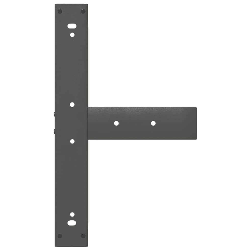 barbordsben T-formet 2 stk. antracit 60x35x(110-111) cm stål