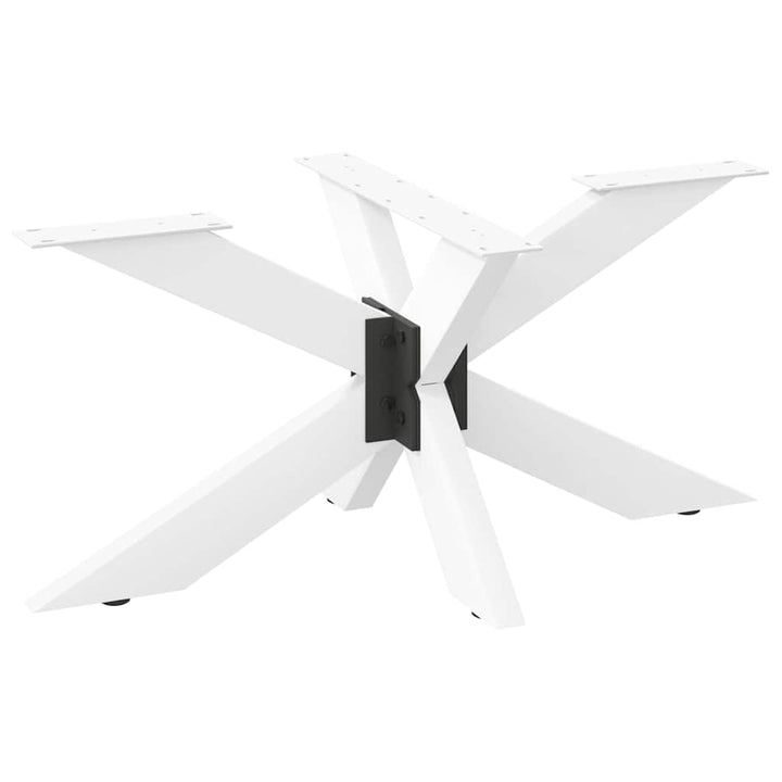 sofabordben edderkopformet hvid 98x58x(42-43) cm stål