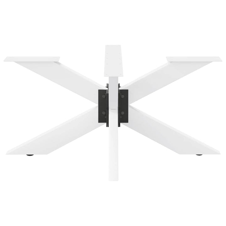 sofabordben edderkopformet hvid 98x58x(42-43) cm stål