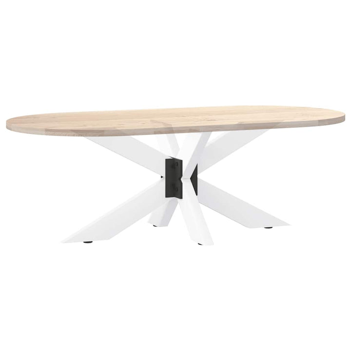 sofabordben edderkopformet hvid 98x58x(42-43) cm stål