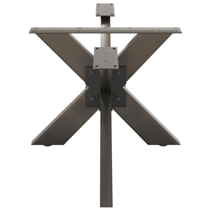 sofabordben edderkopform naturstål 98x58x(42-43) cm stål