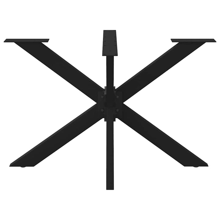 spisebordben edderkopformet sort 120x68x(72-73) cm stål