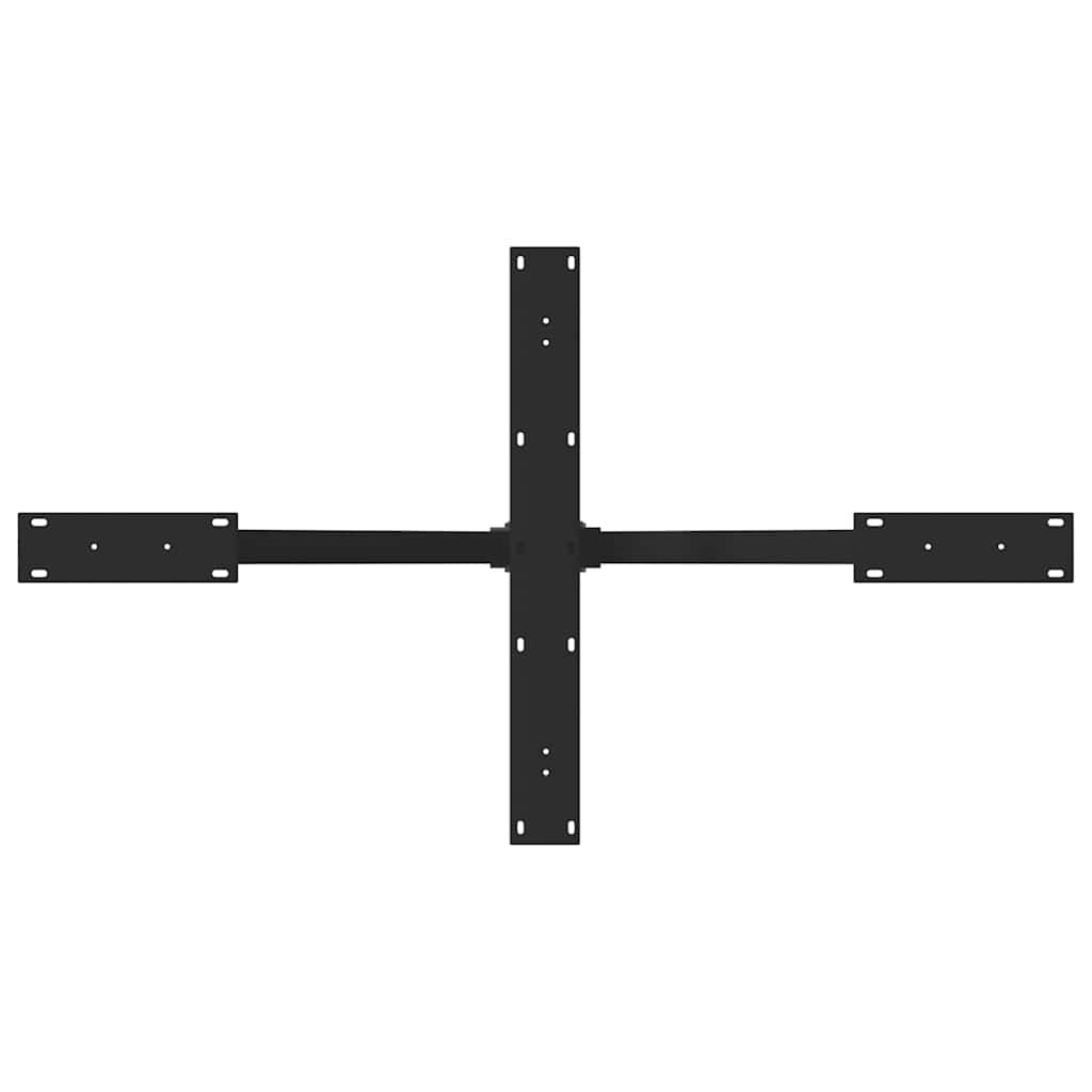 spisebordben edderkopformet sort 120x68x(72-73) cm stål