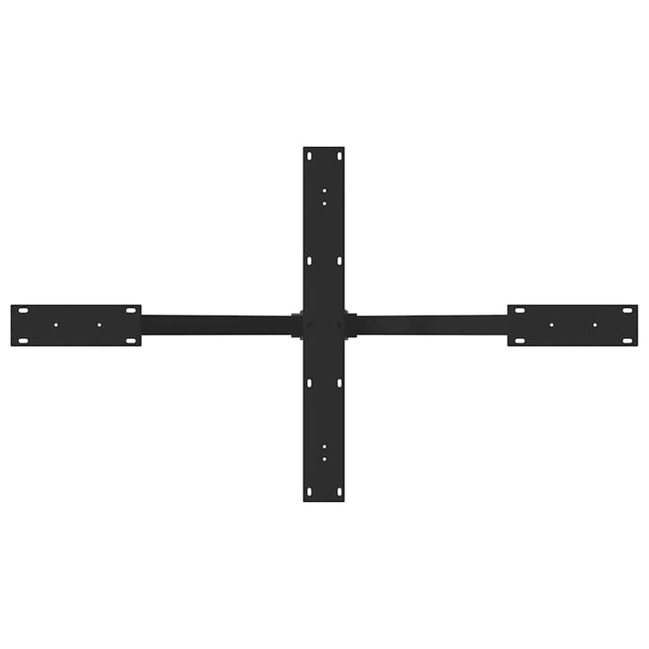 spisebordben edderkopformet sort 120x68x(72-73) cm stål