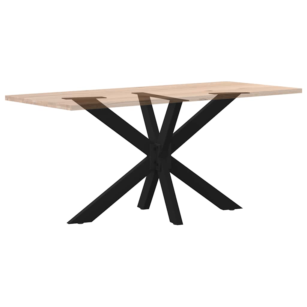 spisebordben edderkopformet sort 120x68x(72-73) cm stål