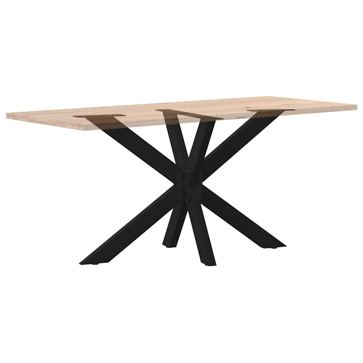 spisebordben edderkopformet sort 120x68x(72-73) cm stål