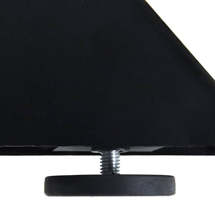 spisebordben edderkopformet sort 120x68x(72-73) cm stål