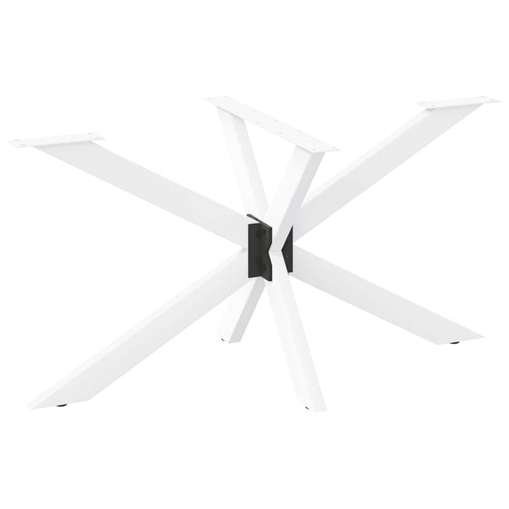 spisebordben edderkopformet hvid 120x68x(72-73) cm stål