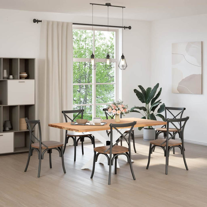 spisebordben edderkopformet hvid 120x68x(72-73) cm stål