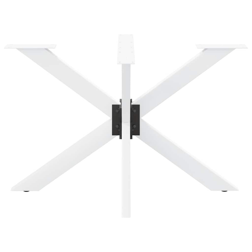 spisebordben edderkopformet hvid 120x68x(72-73) cm stål