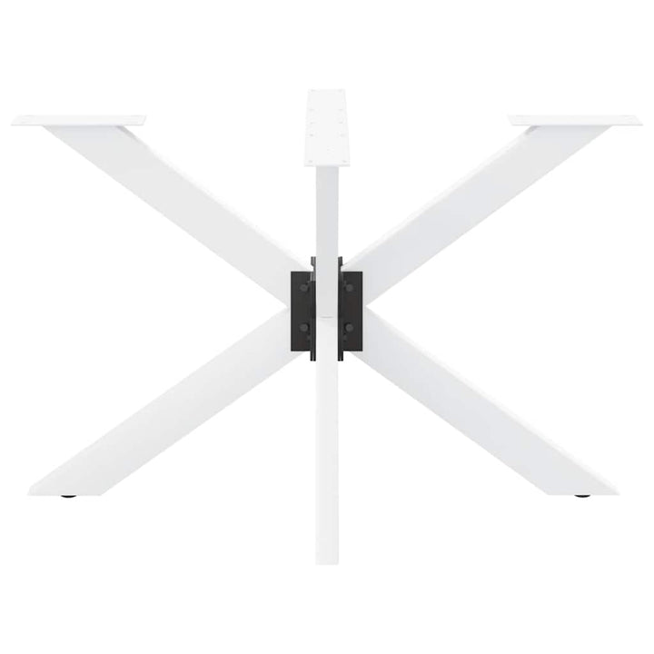 spisebordben edderkopformet hvid 120x68x(72-73) cm stål