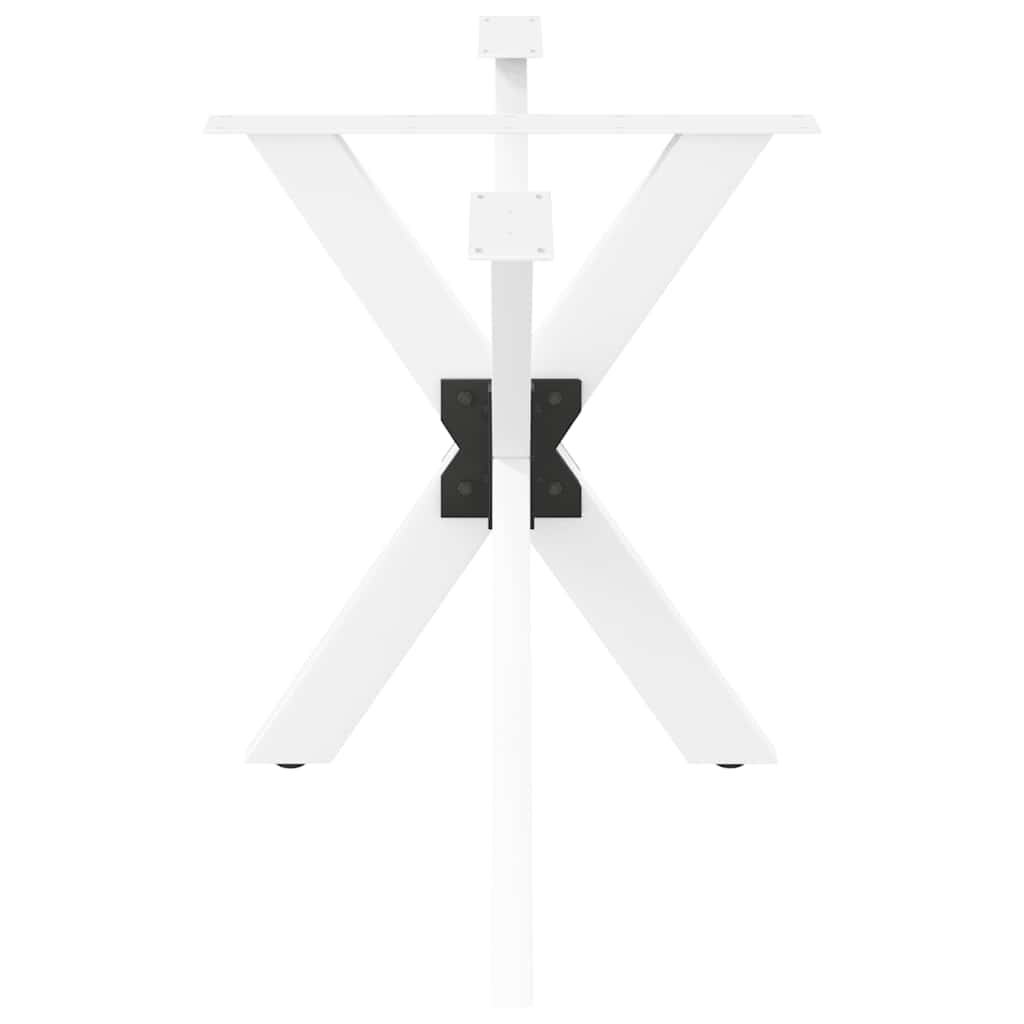 spisebordben edderkopformet hvid 120x68x(72-73) cm stål