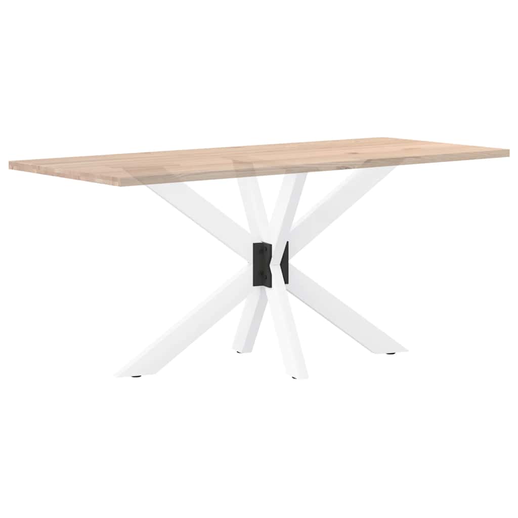 spisebordben edderkopformet hvid 120x68x(72-73) cm stål