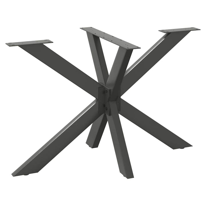 spisebordben edderkopformet antracit 120x68x(72-73) cm stål