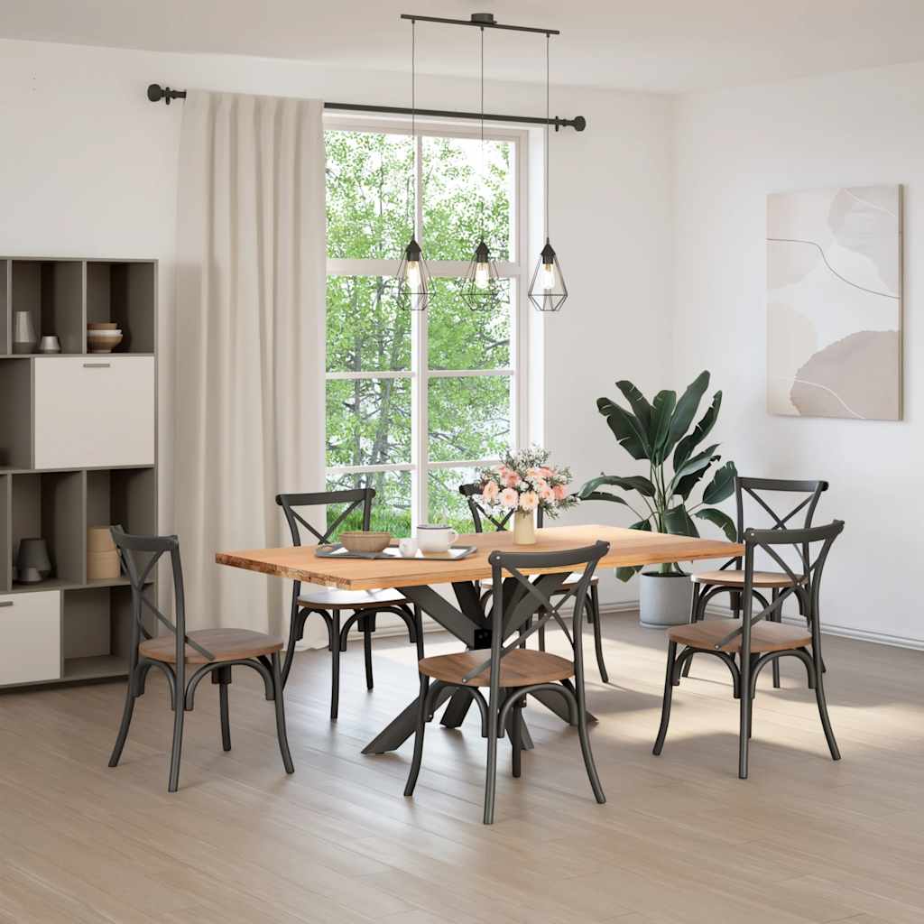 spisebordben edderkopformet antracit 120x68x(72-73) cm stål