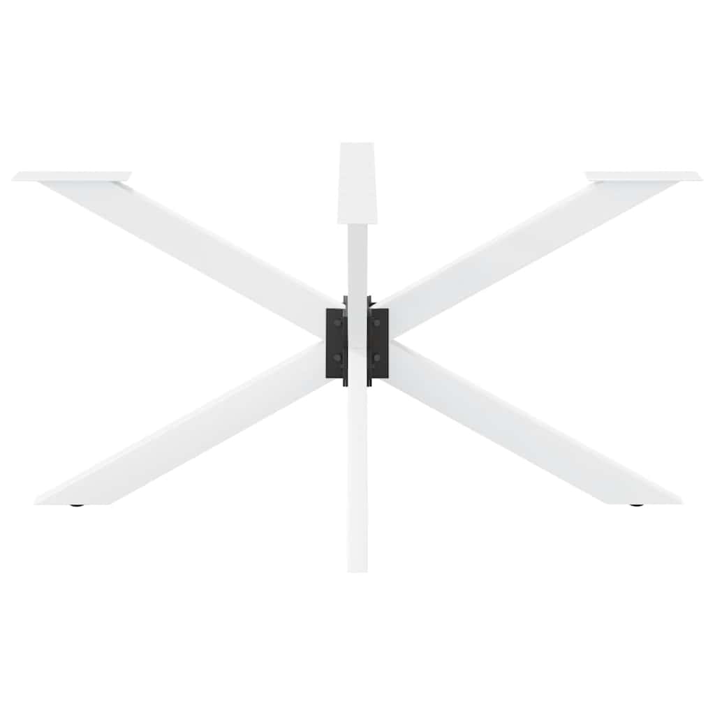 spisebordben edderkopformet hvid 150x78x(72-73) cm stål