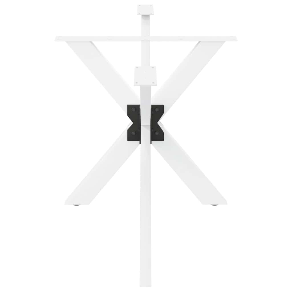 spisebordben edderkopformet hvid 150x78x(72-73) cm stål