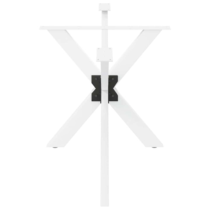 spisebordben edderkopformet hvid 150x78x(72-73) cm stål