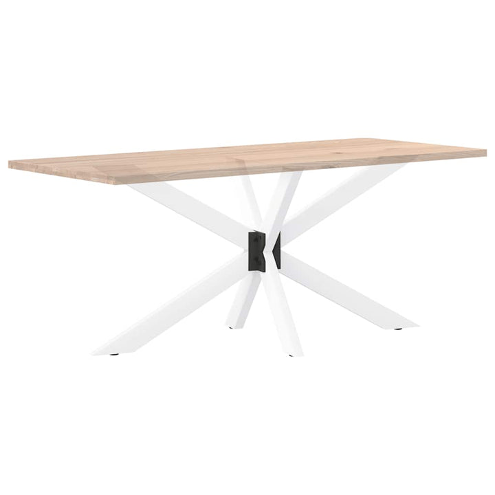 spisebordben edderkopformet hvid 150x78x(72-73) cm stål