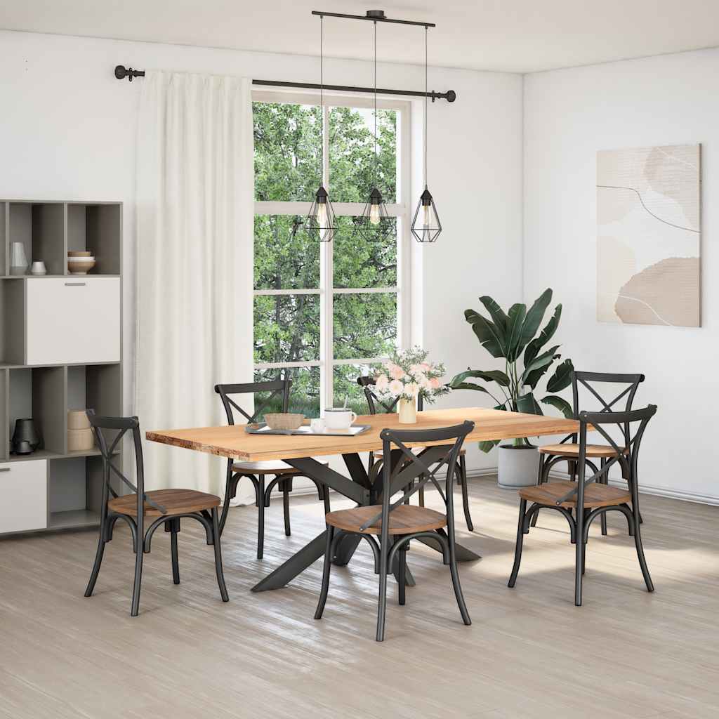 spisebordben edderkopformet antracit 150x78x(72-73) cm stål
