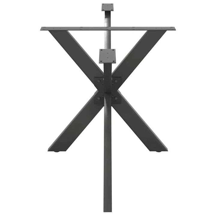spisebordben edderkopformet antracit 150x78x(72-73) cm stål