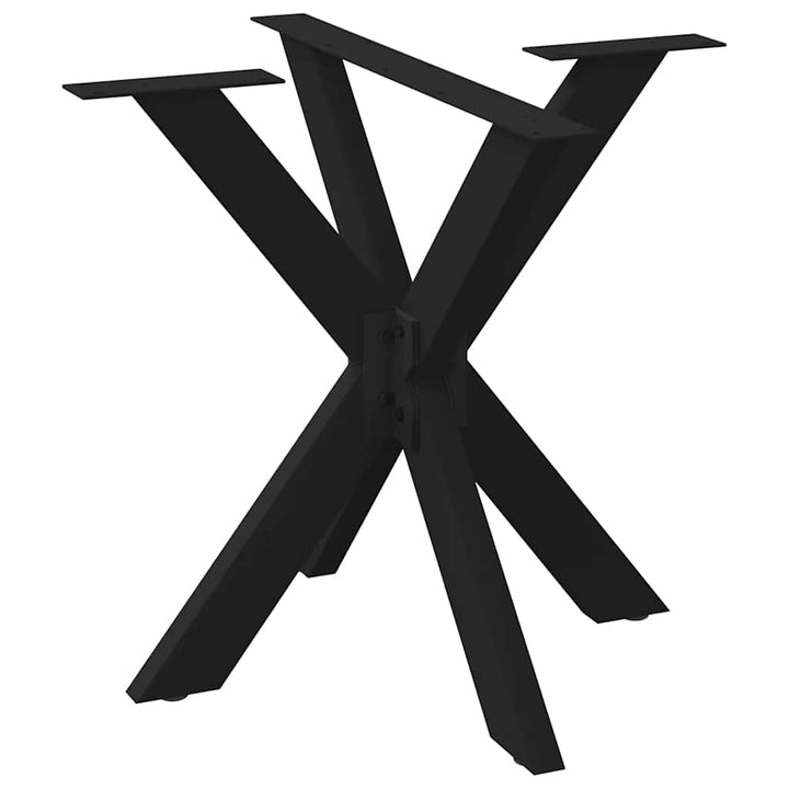 spisebordben edderkopformet sort 85x85x(72-73) cm stål