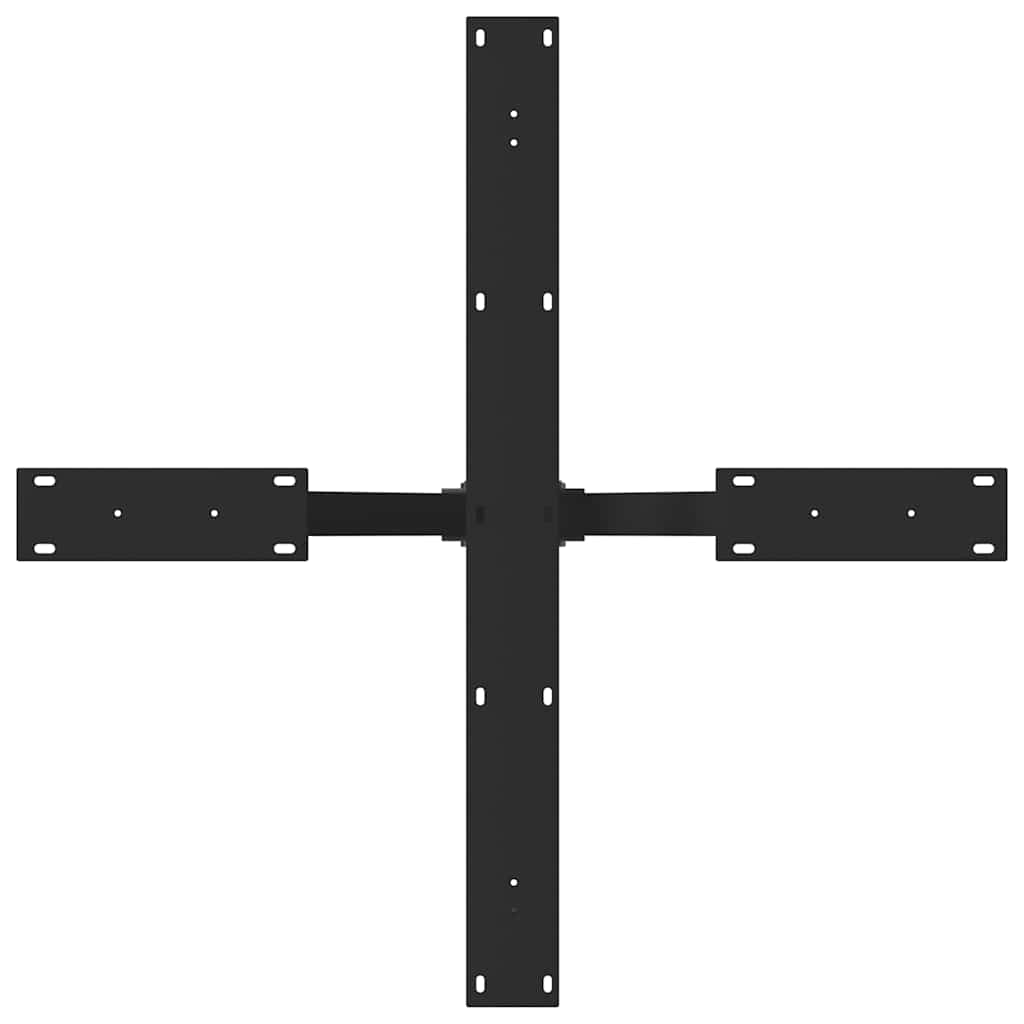 spisebordben edderkopformet sort 85x85x(72-73) cm stål