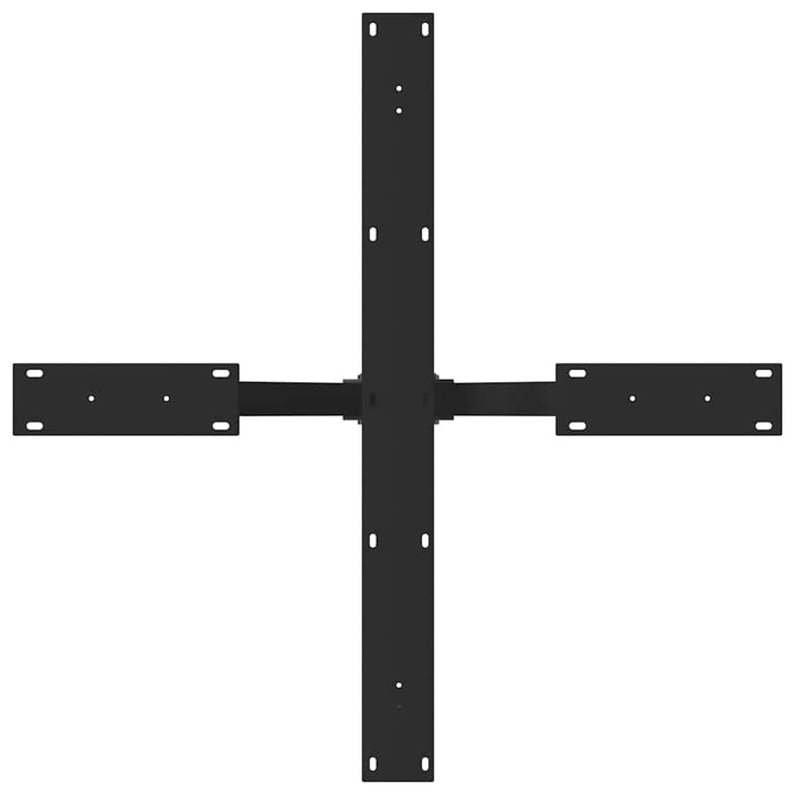 spisebordben edderkopformet sort 85x85x(72-73) cm stål