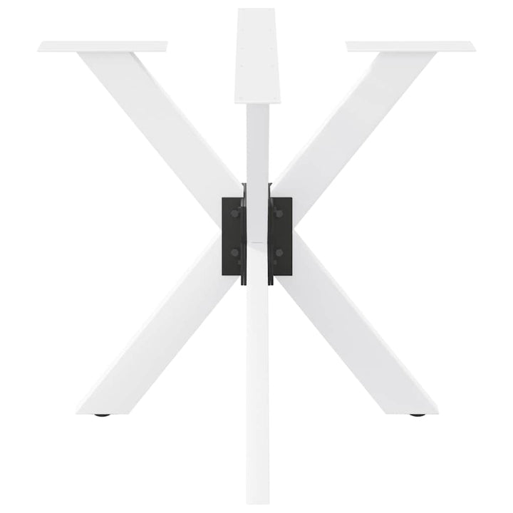 spisebordben edderkopformet hvid 85x85x(72-73) cm stål