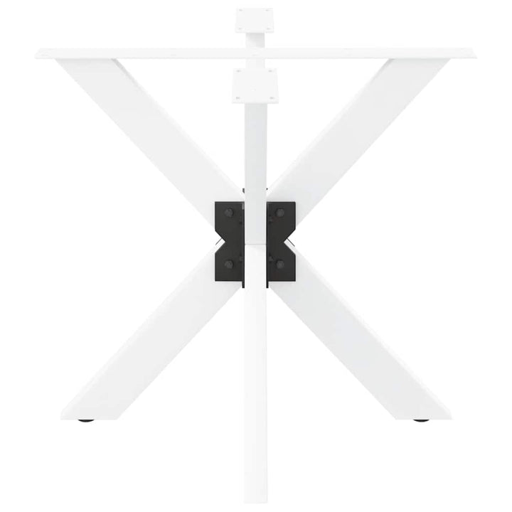 spisebordben edderkopformet hvid 85x85x(72-73) cm stål
