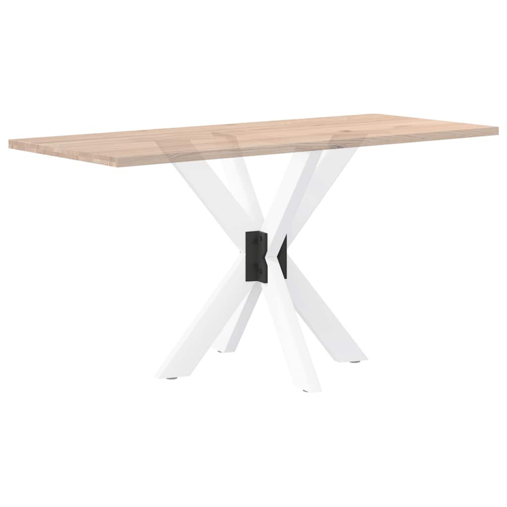 spisebordben edderkopformet hvid 85x85x(72-73) cm stål