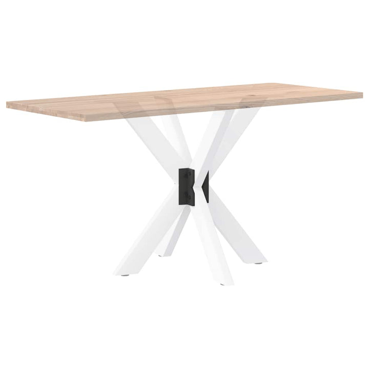 spisebordben edderkopformet hvid 85x85x(72-73) cm stål