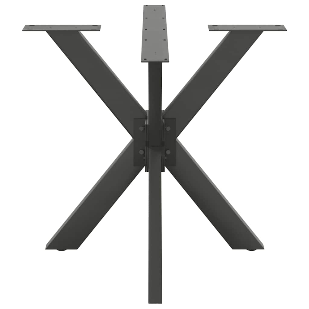 spisebordben edderkopformet antracit 85x85x(72-73) cm stål