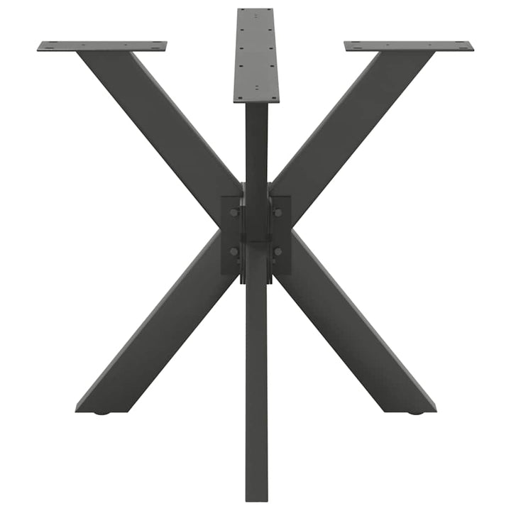 spisebordben edderkopformet antracit 85x85x(72-73) cm stål