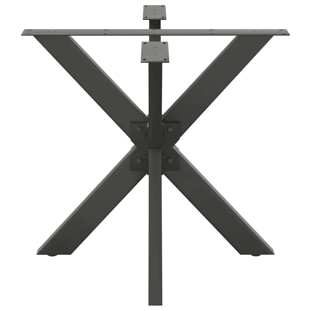 spisebordben edderkopformet antracit 85x85x(72-73) cm stål