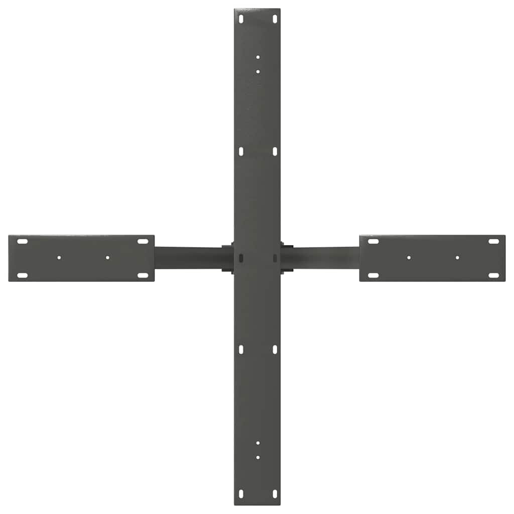 spisebordben edderkopformet antracit 85x85x(72-73) cm stål