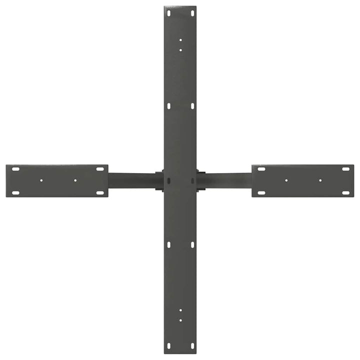 spisebordben edderkopformet antracit 85x85x(72-73) cm stål