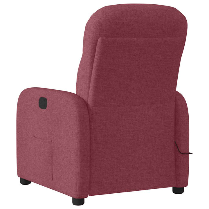 massagestol stof vinrød
