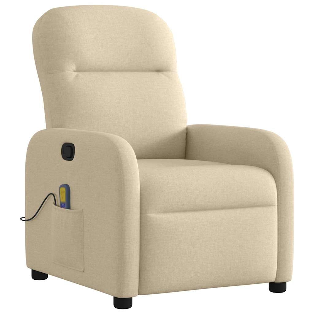 massagestol stof cremefarvet
