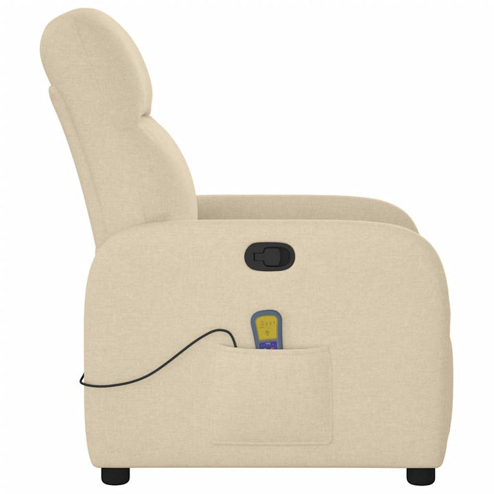 massagestol stof cremefarvet